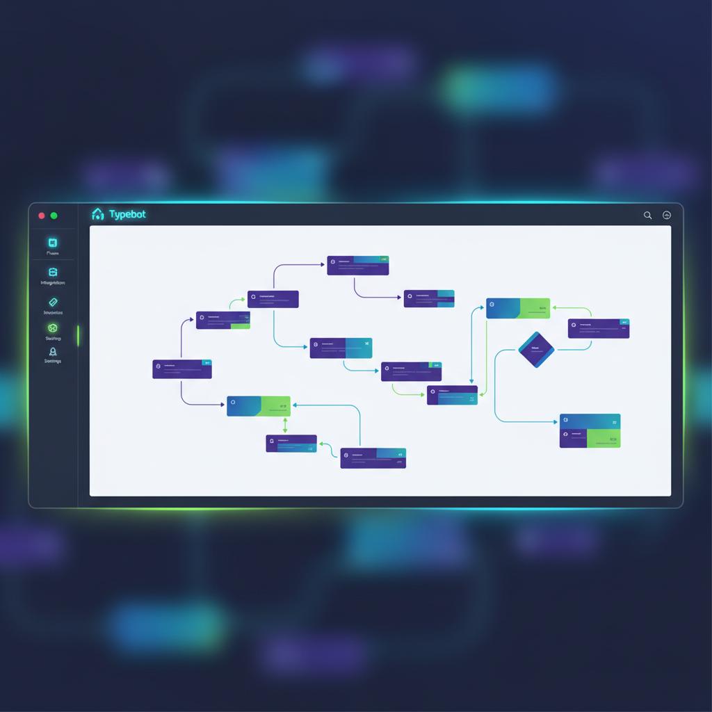 Ilustração técnica representando tecnologia relacionado a Typebot: Guia Completo de Criação de Chatbots Inte