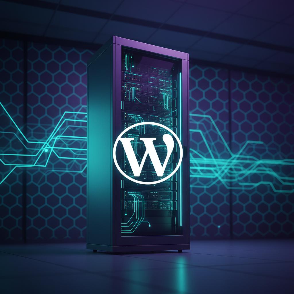 Ilustração técnica representando tecnologia relacionado a WordPress: Guia Completo de Hospedagem e Otimizaçã incluindo Hos...