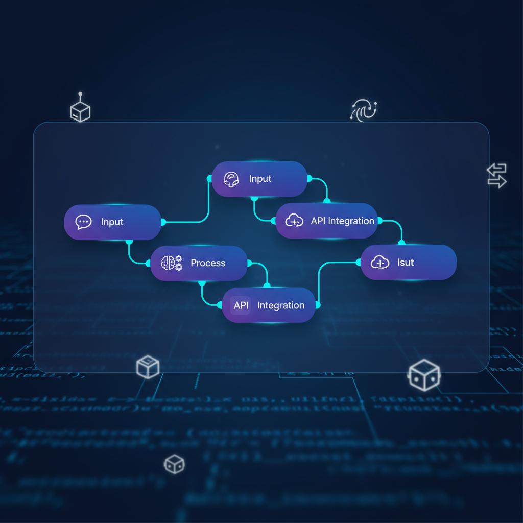 Ilustração técnica representando tecnologia relacionado a Typebot: Automatizando Conversas com IA de Forma F incluindo Cha...