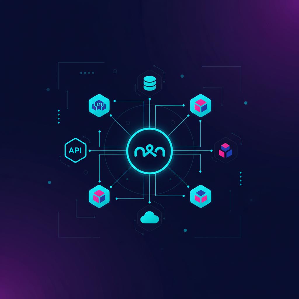 Ilustração técnica representando tecnologia relacionado a N8N: Otimize Workflows com Automação Poderosa