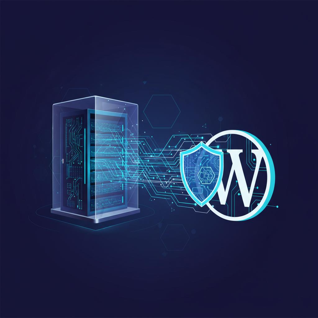 Ilustração técnica representando tecnologia relacionado a WordPress: Guia Completo de Hospedagem e Otimizaçã incluindo Hos...