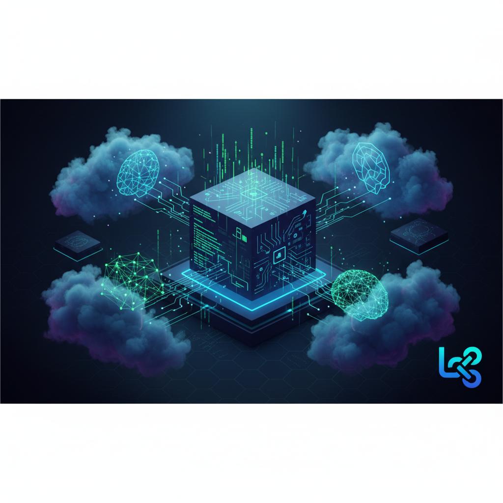 Ilustração técnica representando tecnologia relacionado a Dominando LLMs: Do ChatGPT API ao LangChain com VP incluindo OpenAI