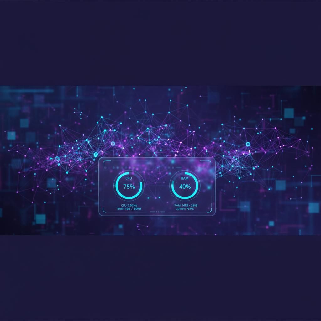 Ilustração técnica representando tecnologia relacionado a VPS: O Guia Completo para Servidores Virtuais incluindo Servidor...