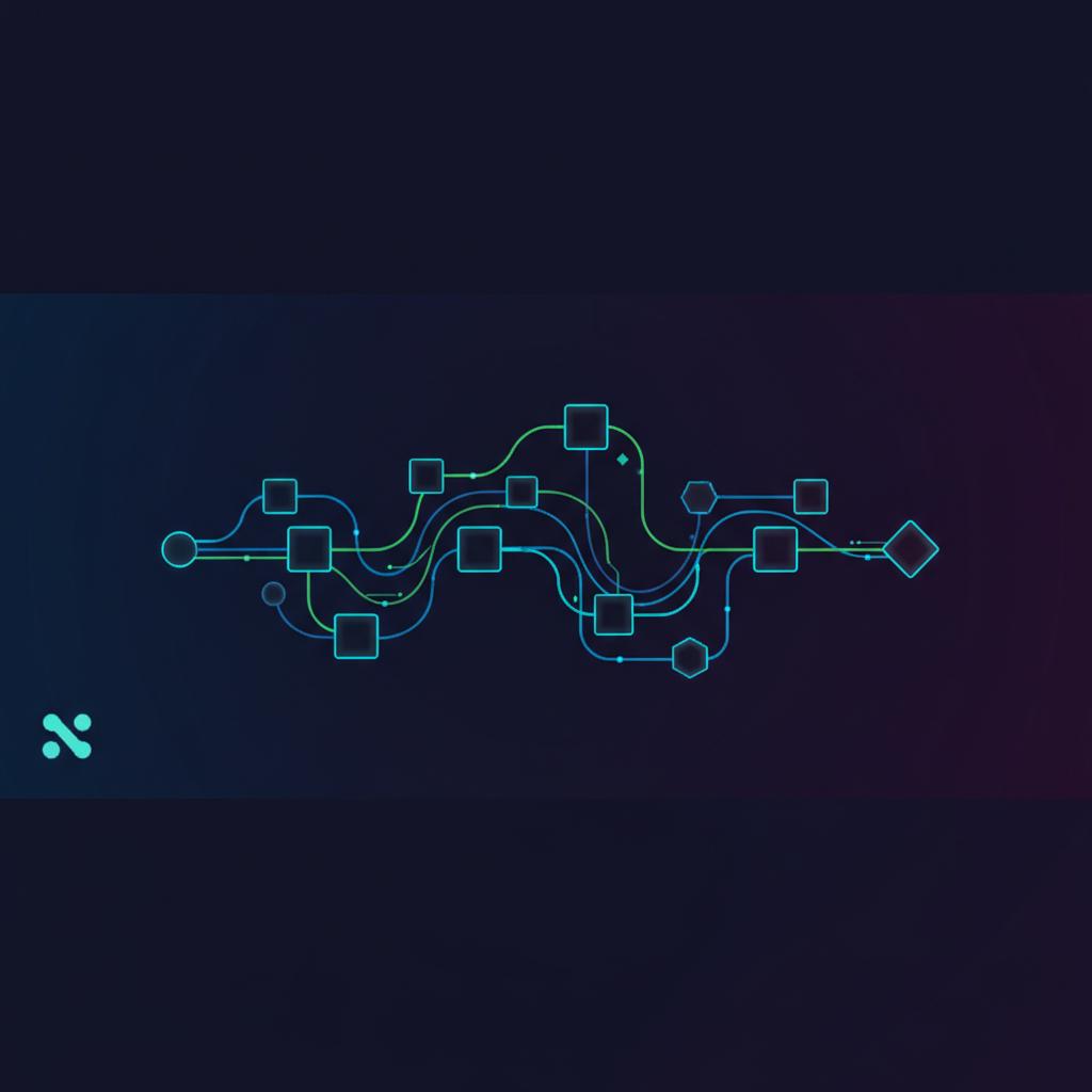 Ilustração técnica representando tecnologia relacionado a N8N: Otimize Fluxos de Trabalho com Automação Pode