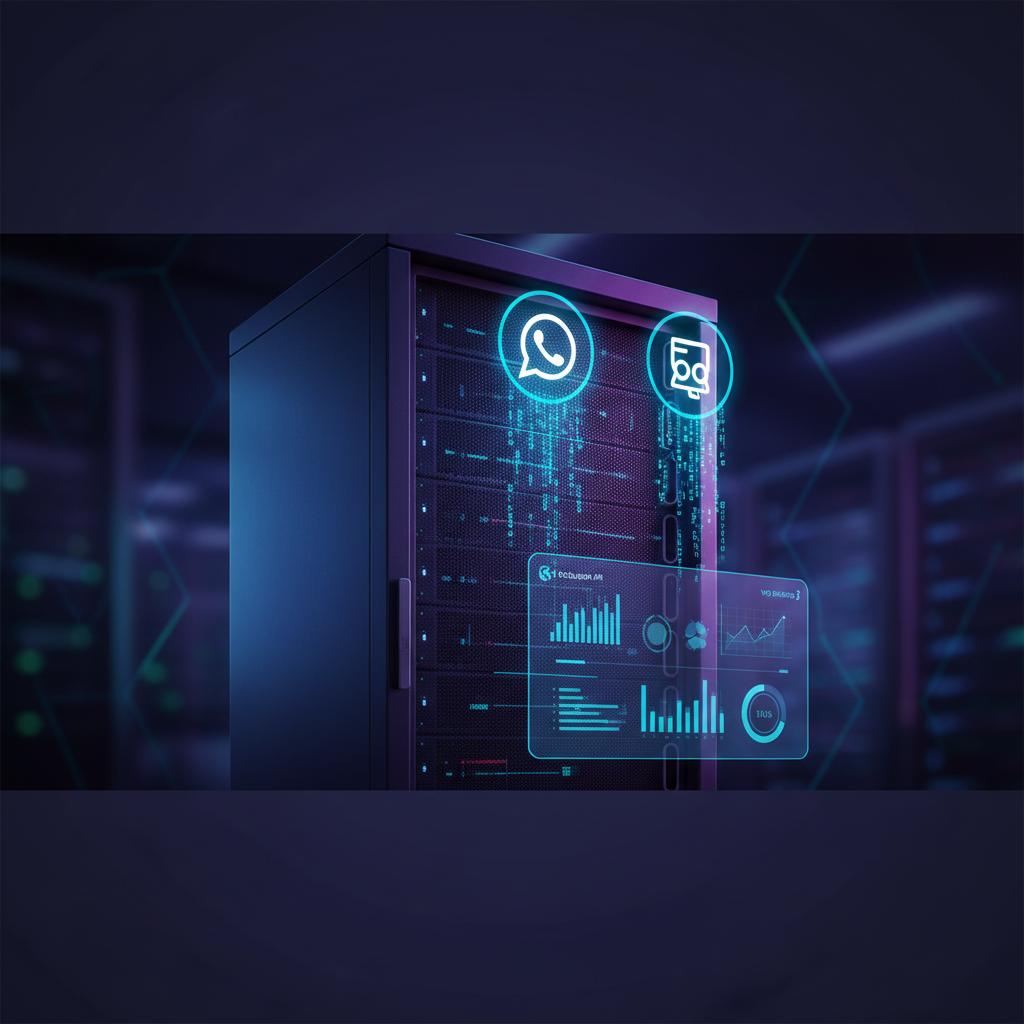 Ilustração técnica representando tecnologia relacionado a Evolution API: Guia Completo para WhatsApp Empresa incluindo Wha...