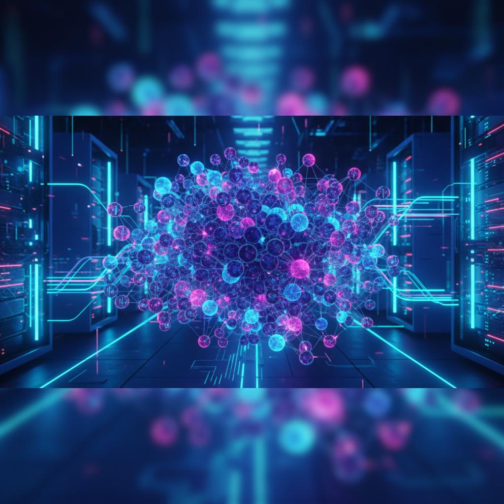 Ilustração técnica representando tecnologia relacionado a Vector Databases: A Base da Busca Semântica e RAG