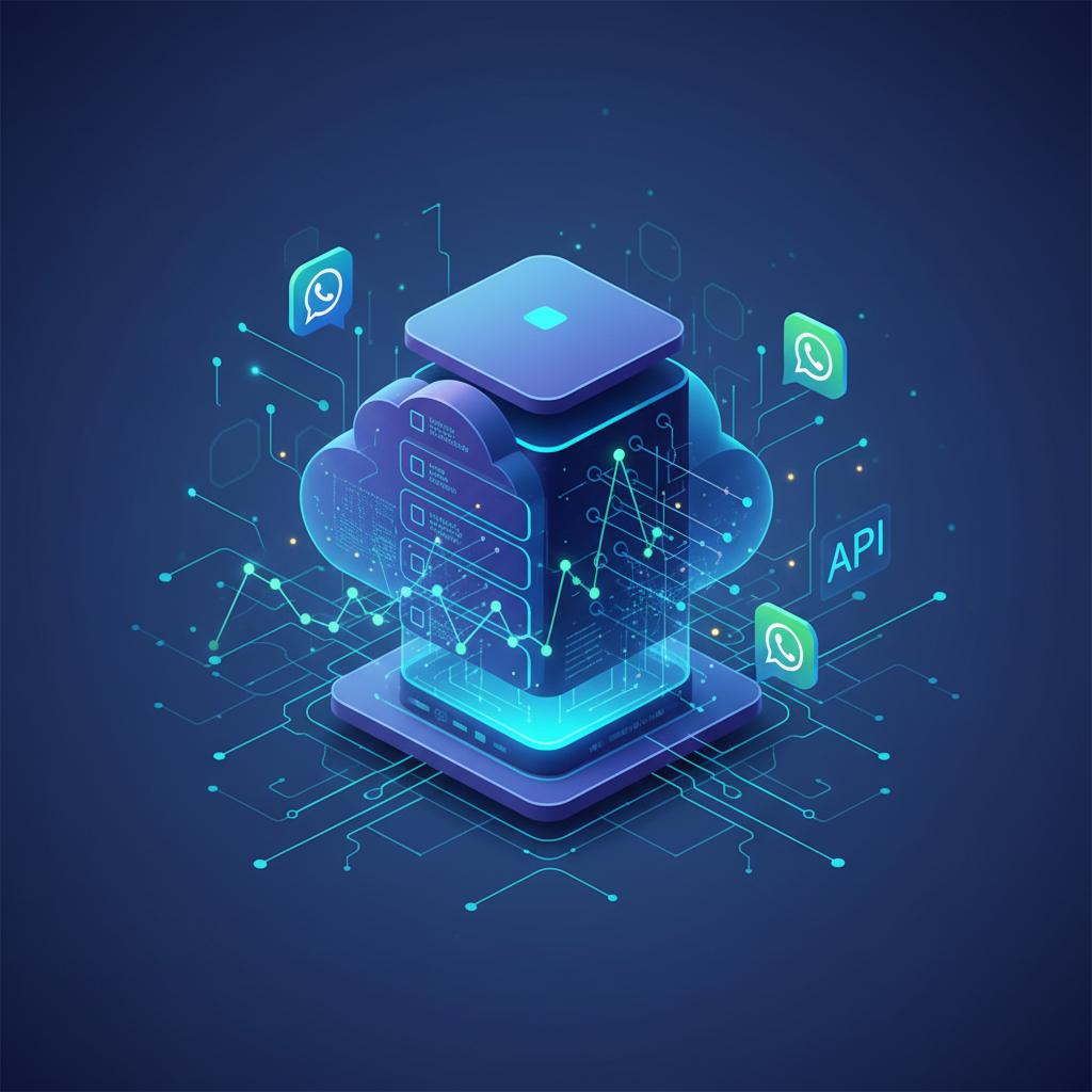 Ilustração técnica representando tecnologia relacionado a Evolution API: Guia Completo para WhatsApp API Ofi