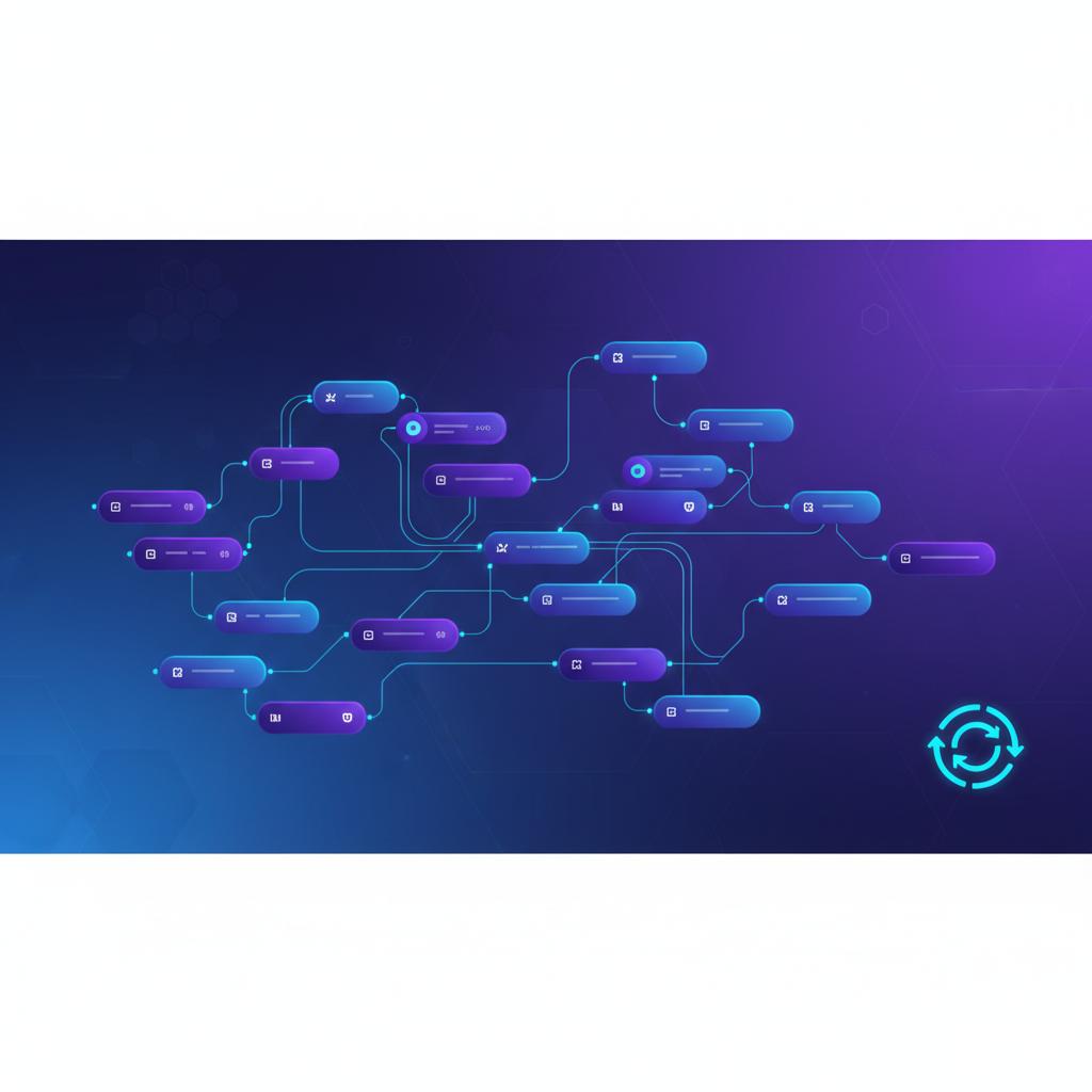 Ilustração técnica representando tecnologia relacionado a N8N: Guia Completo de Automação Workflow e Integra