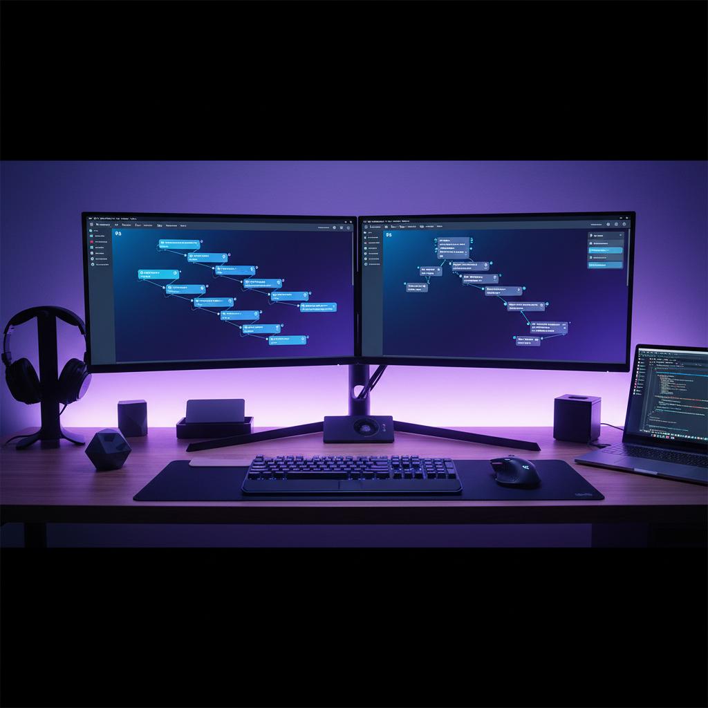 Ilustração técnica representando tecnologia relacionado a Como criar um Typebot: Guia Definitivo de Automaçã