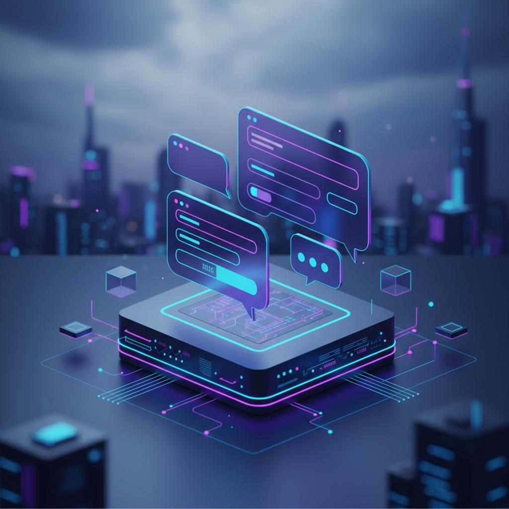 Ilustração técnica representando tecnologia relacionado a Typebot: Guia Completo para Criar Formulários de C incluindo aut...