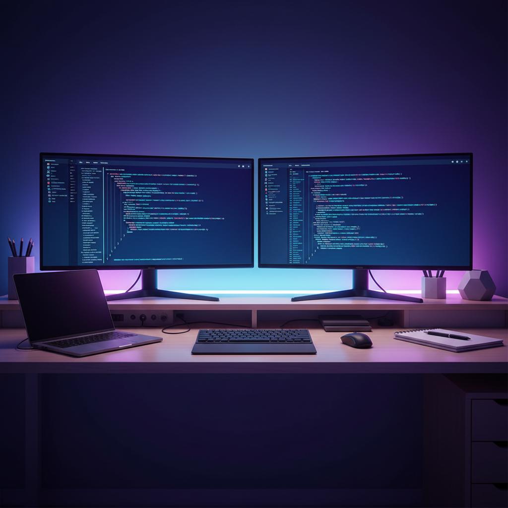 Ilustração técnica representando tecnologia relacionado a Guia de Programação 2026: Python, JavaScript e Dic