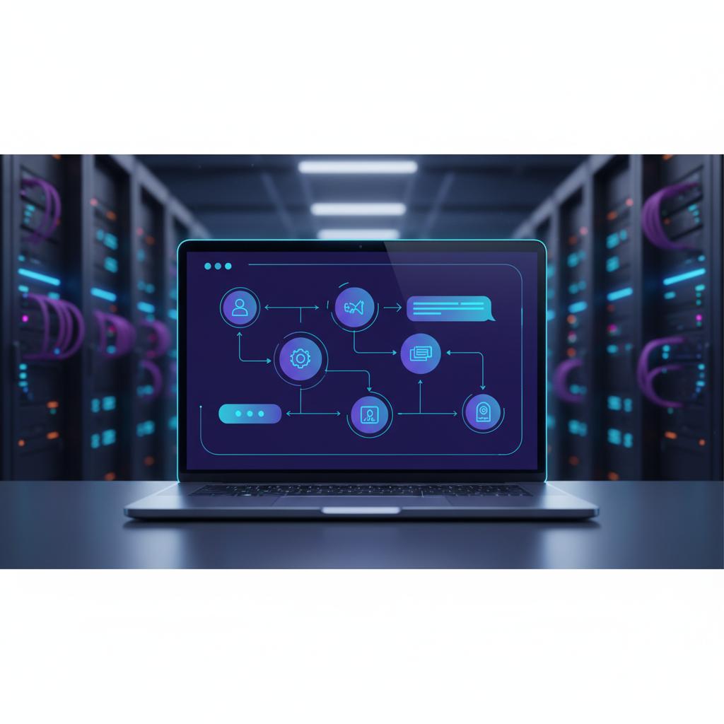 Ilustração técnica representando tecnologia relacionado a Como criar um Typebot de Alta Conversão em 2026 incluindo Chatbot