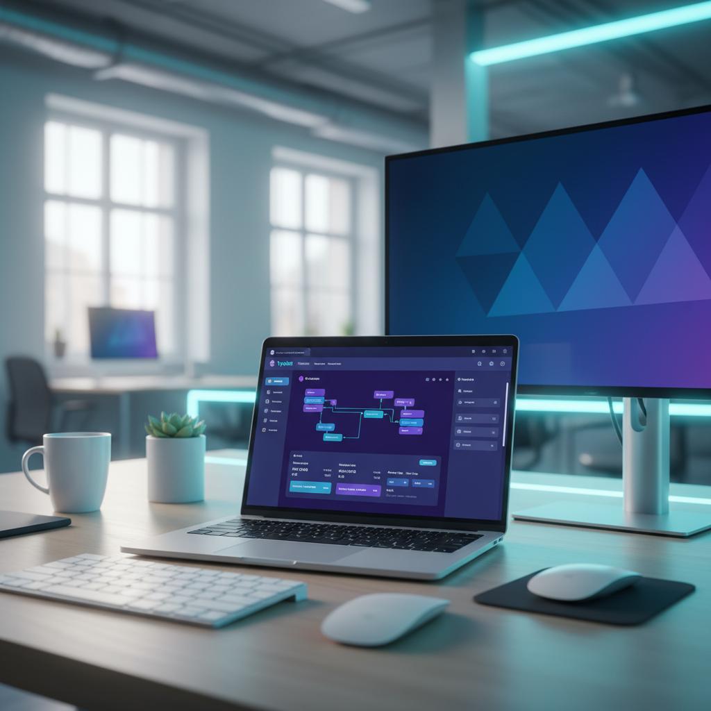 Ilustração técnica representando tecnologia relacionado a Como criar um Typebot: Guia Definitivo de Automaçã