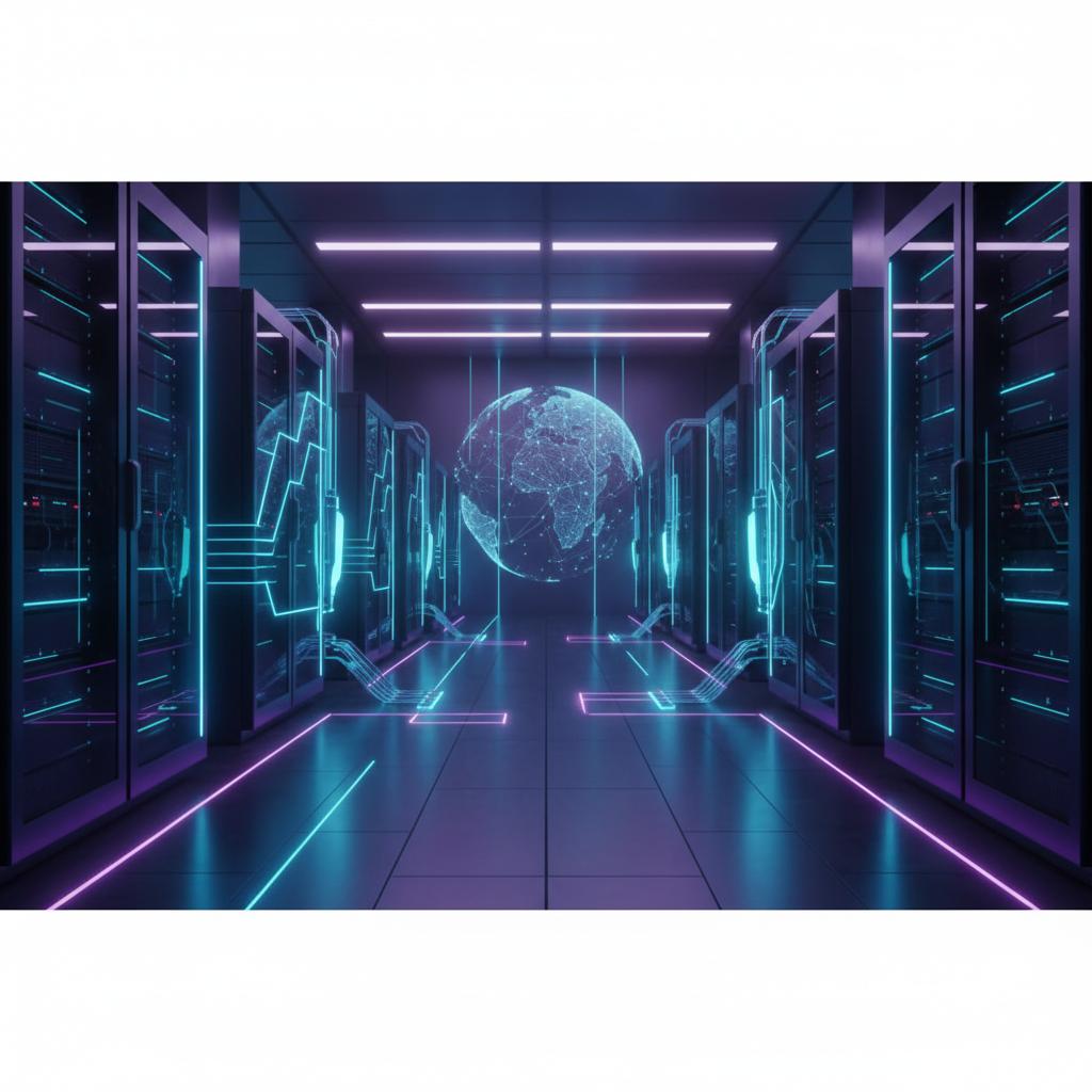 Ilustração técnica representando tecnologia relacionado a Como implementar LLM e OpenAI com segurança em VPS incluindo Lan...