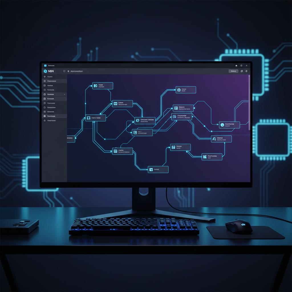 Ilustração técnica representando tecnologia relacionado a N8N: O Guia Definitivo para Automação de Workflows
