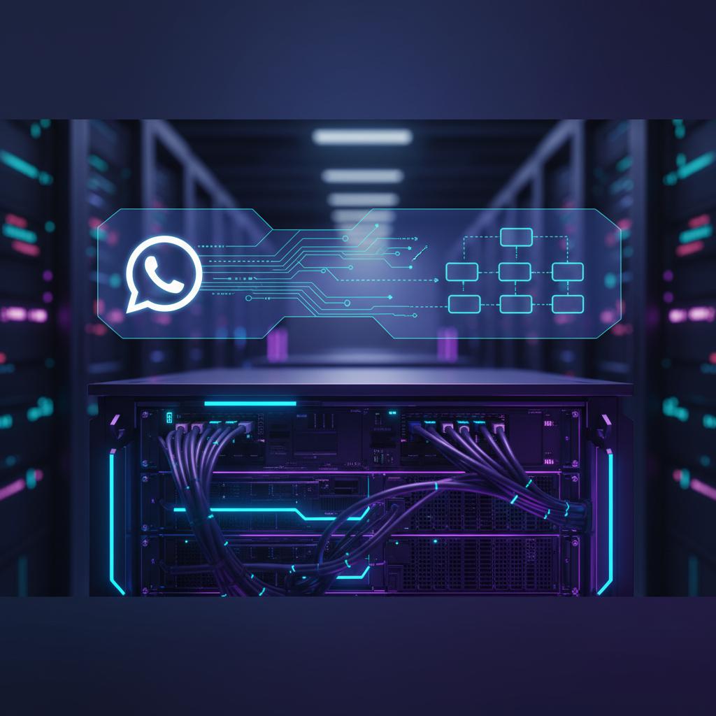 Ilustração técnica representando tecnologia relacionado a Guia Completo Evolution API: O Poder do WhatsApp n incluindo Wha...