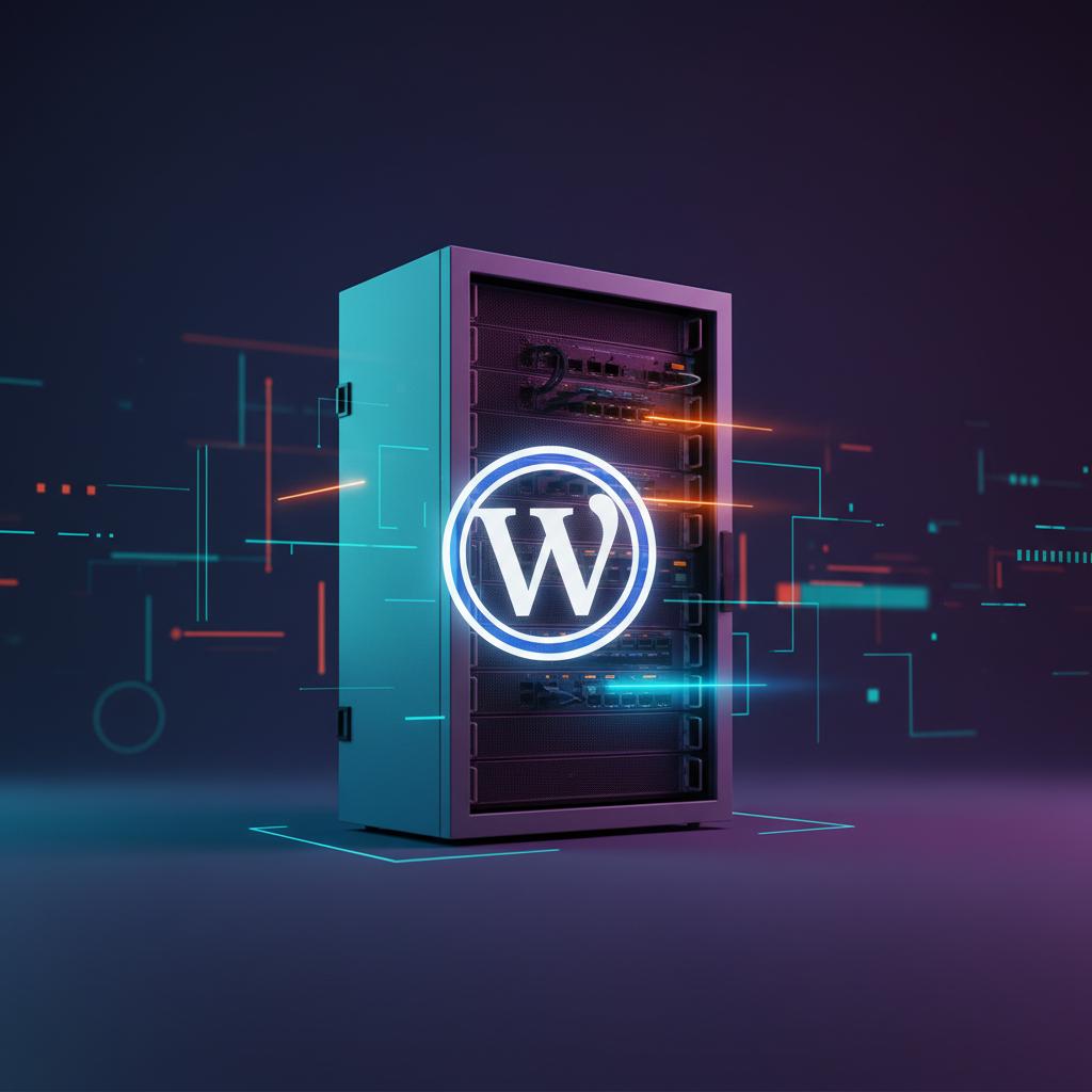 Ilustração técnica representando tecnologia relacionado a O Guia Definitivo do WordPress: Do Zero à Performa incluindo VPS