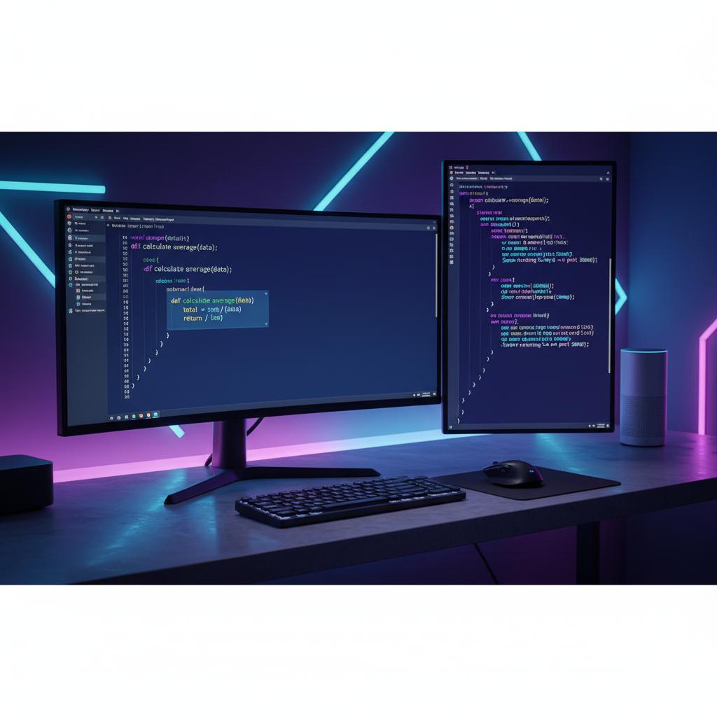 Ilustração técnica representando tecnologia relacionado a Guia de Programação 2026: Python vs JavaScript na 