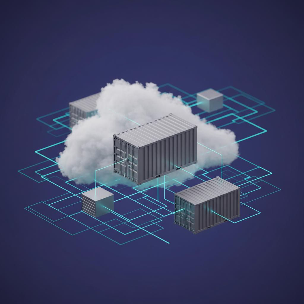 Ilustração técnica representando tecnologia relacionado a O Guia Definitivo do Docker: Domine Containers e D