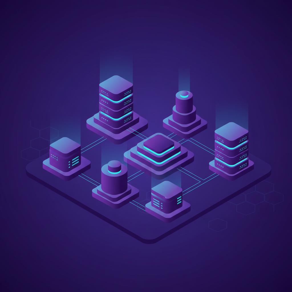 Ilustração técnica representando tecnologia relacionado a Qual Banco de Dados Escolher? PostgreSQL, MySQL ou