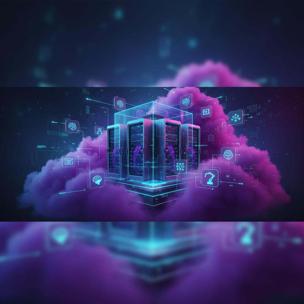 Ilustração técnica representando tecnologia relacionado a LLM e IA: Guia Completo para Implementar na sua Em incluindo OpenAI