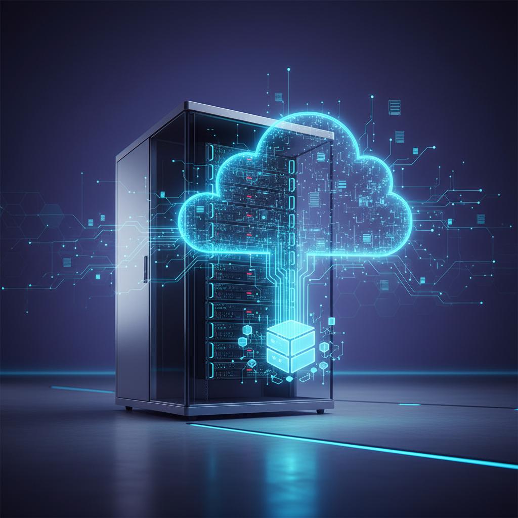 Ilustração técnica representando tecnologia relacionado a O que é VPS? Guia Definitivo de Hospedagem e Cloud