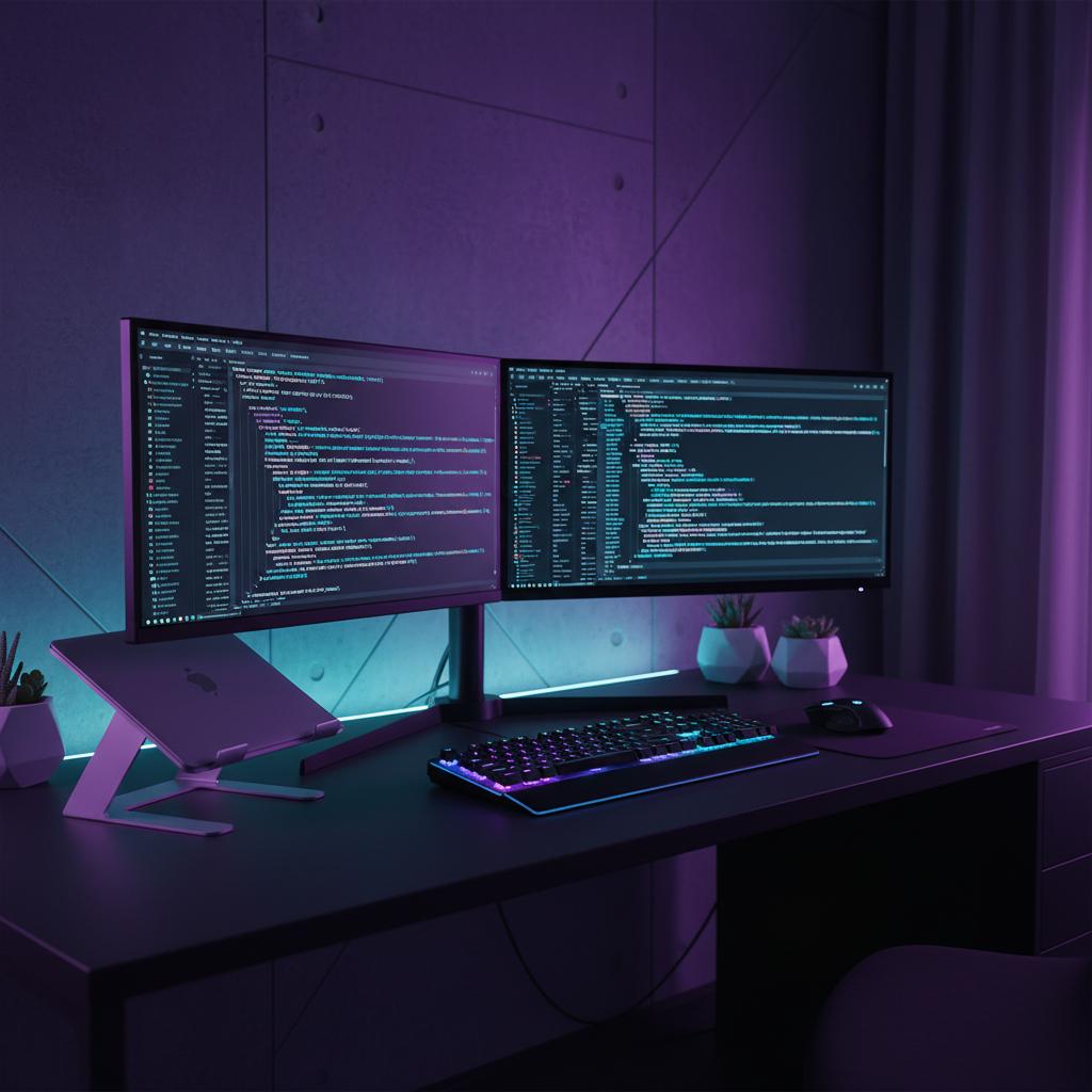 Ilustração técnica representando tecnologia relacionado a Guia Prático de Programação: Como Evoluir no Desen incluindo python