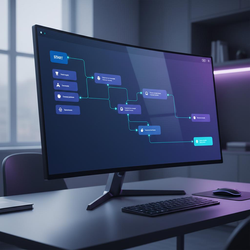 Ilustração técnica representando tecnologia relacionado a Guia Definitivo: Como o Typebot Revoluciona seus F incluindo aut...