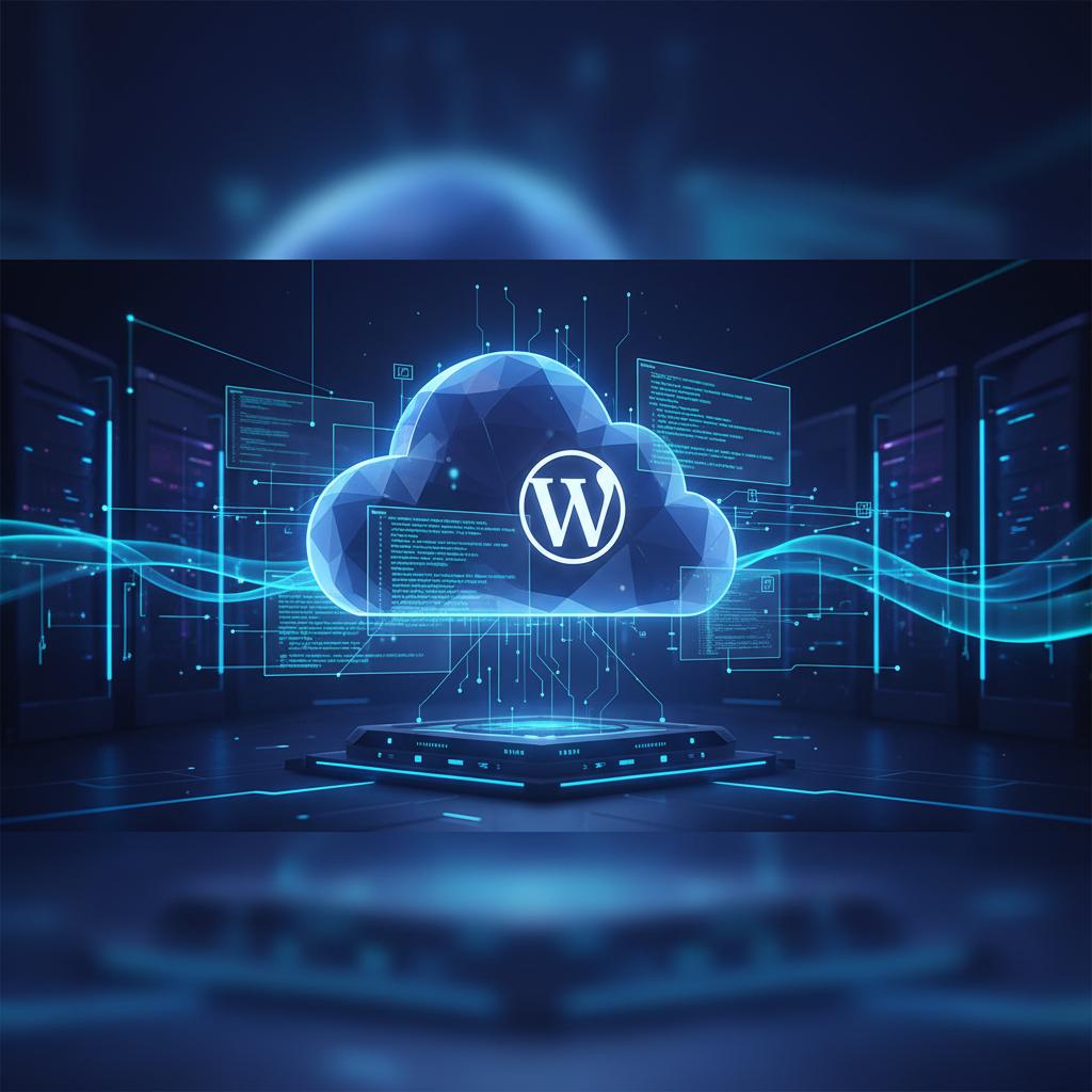 Ilustração técnica representando tecnologia relacionado a WordPress: Como Criar e Otimizar seu Website Profi incluindo VPS