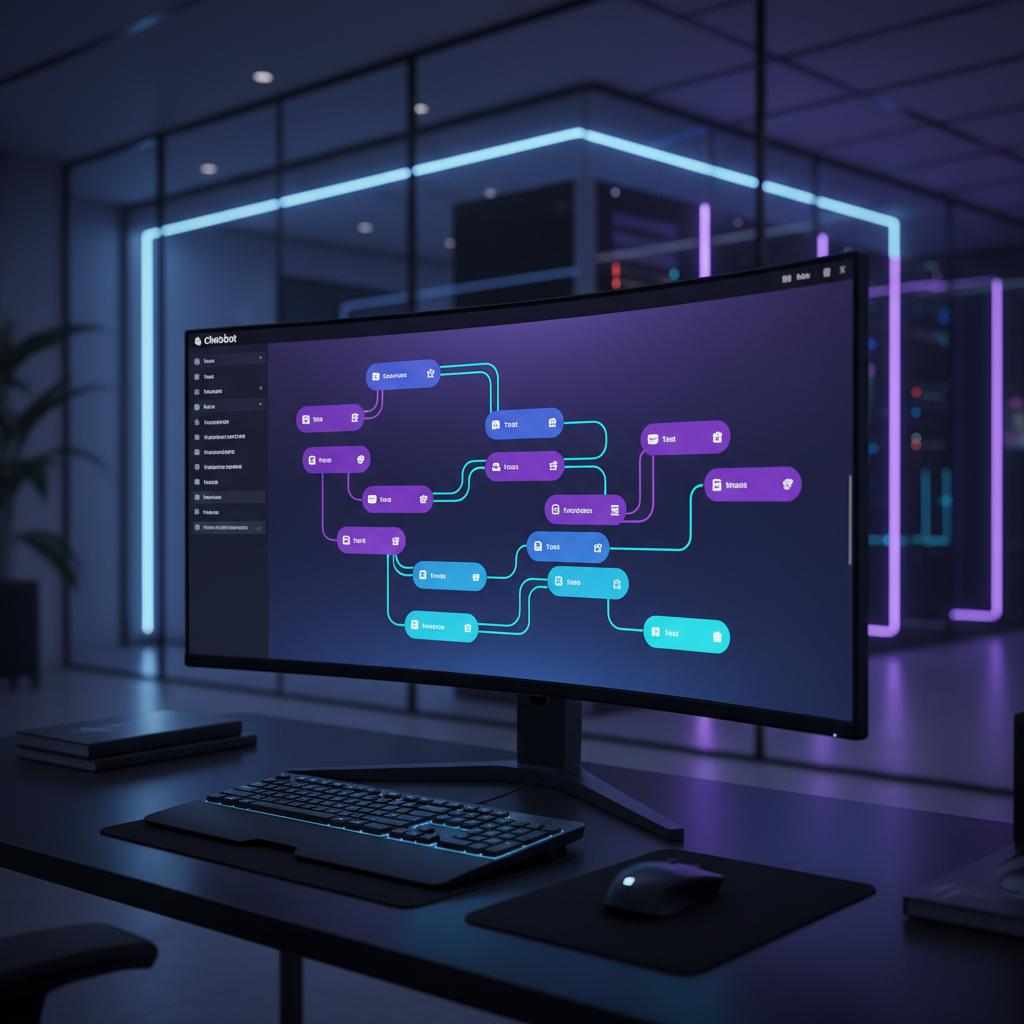 Ilustração técnica representando tecnologia relacionado a Guia Definitivo do Typebot: Crie Chatbots de Alta 