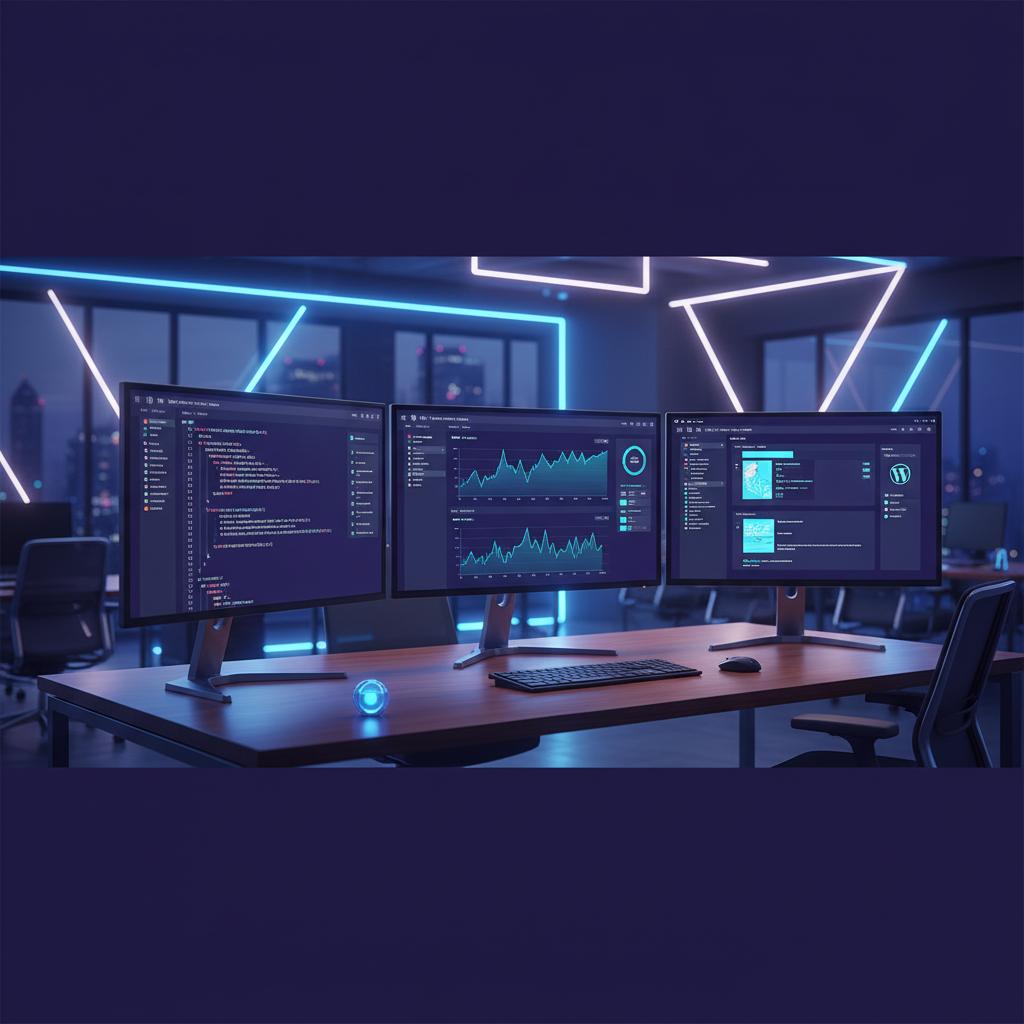 Ilustração técnica representando tecnologia relacionado a WordPress: O Guia Definitivo de 2026 para Sites e  incluindo CMS