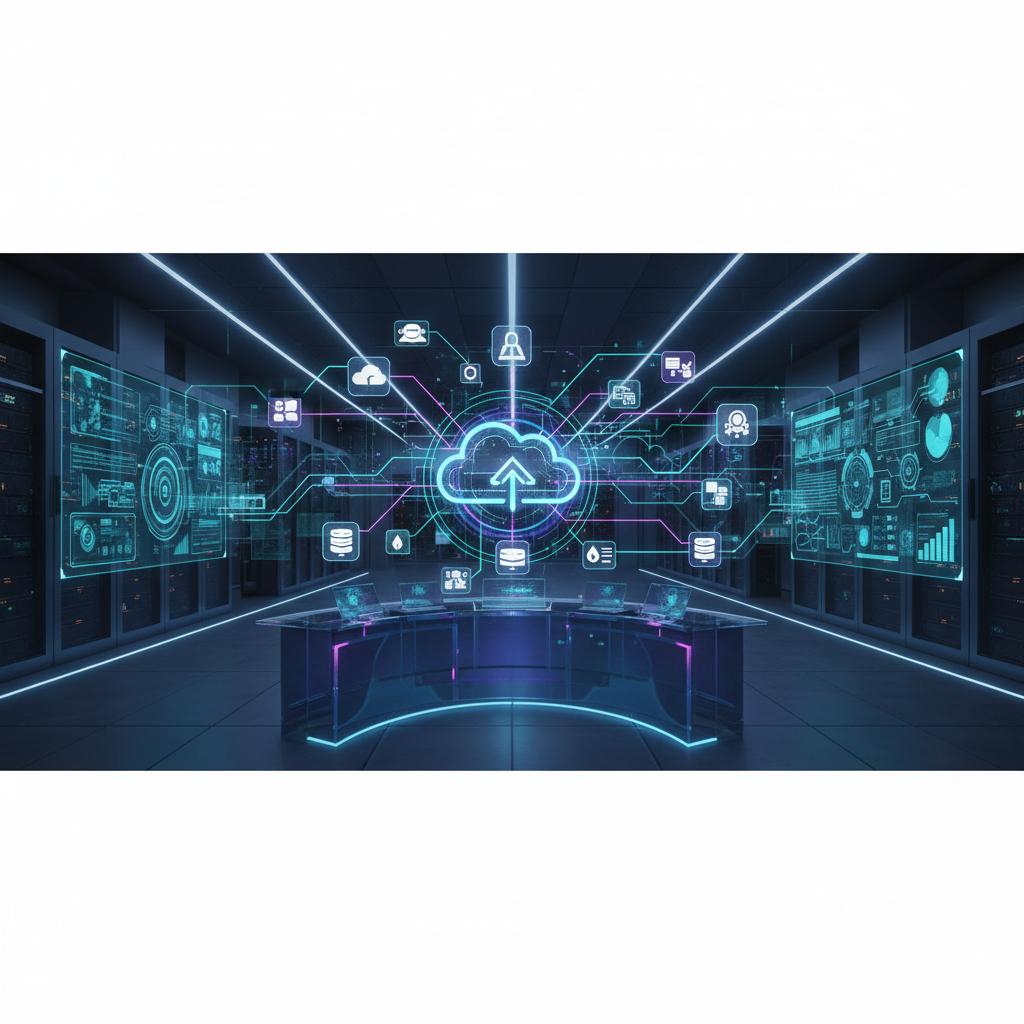 Ilustração técnica representando tecnologia relacionado a N8N: O Guia Definitivo para Automação de Workflows incluindo aut...