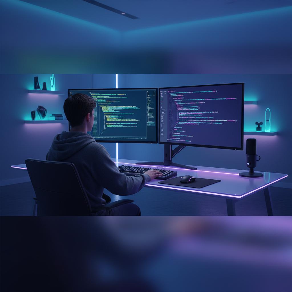 Ilustração técnica representando tecnologia relacionado a Guia de Programação 2026: Python vs JavaScript na 