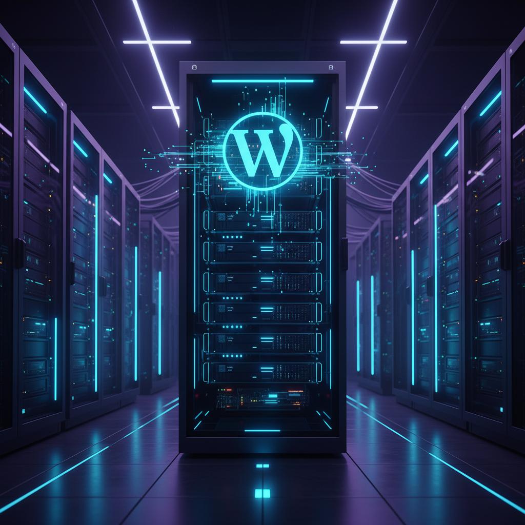 Ilustração técnica representando tecnologia relacionado a WordPress: O Guia Definitivo de Infraestrutura em  incluindo VPS