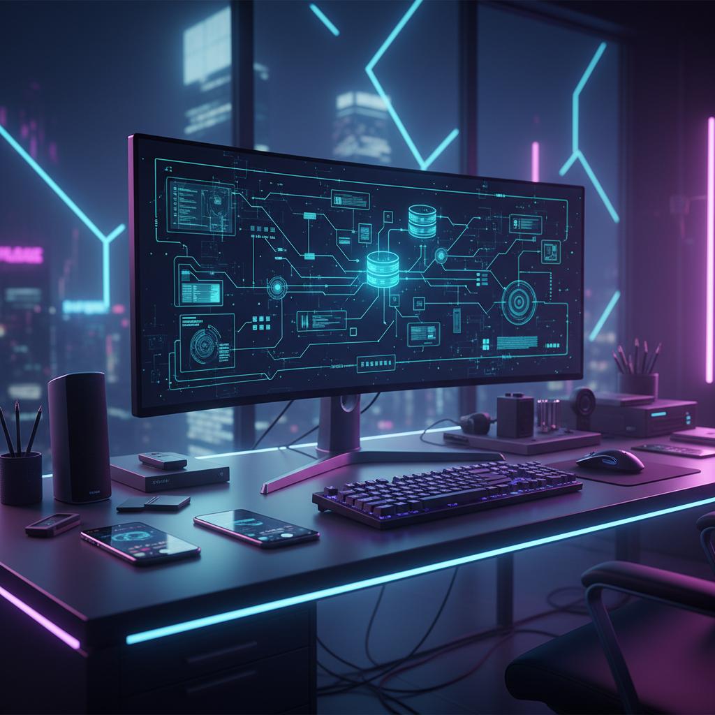 Ilustração técnica representando tecnologia relacionado a Como escolher o melhor banco de dados para seu pro incluindo Pos...