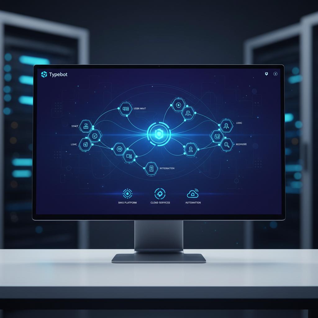 Ilustração técnica representando tecnologia relacionado a Guia Definitivo do Typebot: Como Criar Formulários incluindo aut...