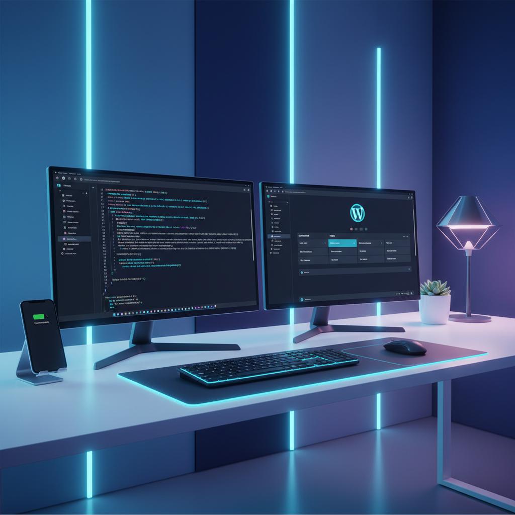 Ilustração técnica representando tecnologia relacionado a O Guia Definitivo do WordPress: Do Zero à Performa incluindo CMS