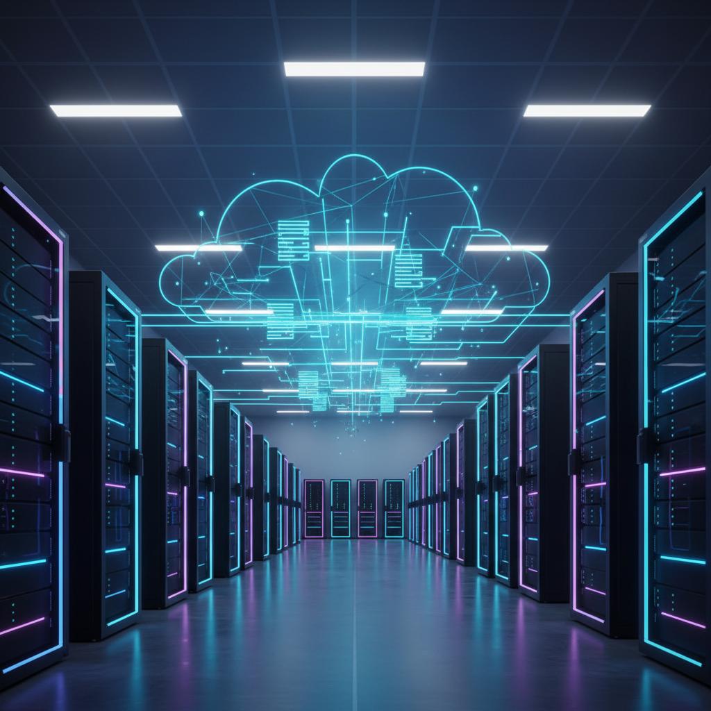 Ilustração técnica representando tecnologia relacionado a VPS: O Guia Definitivo de Servidores Virtuais em 2 incluindo clo...