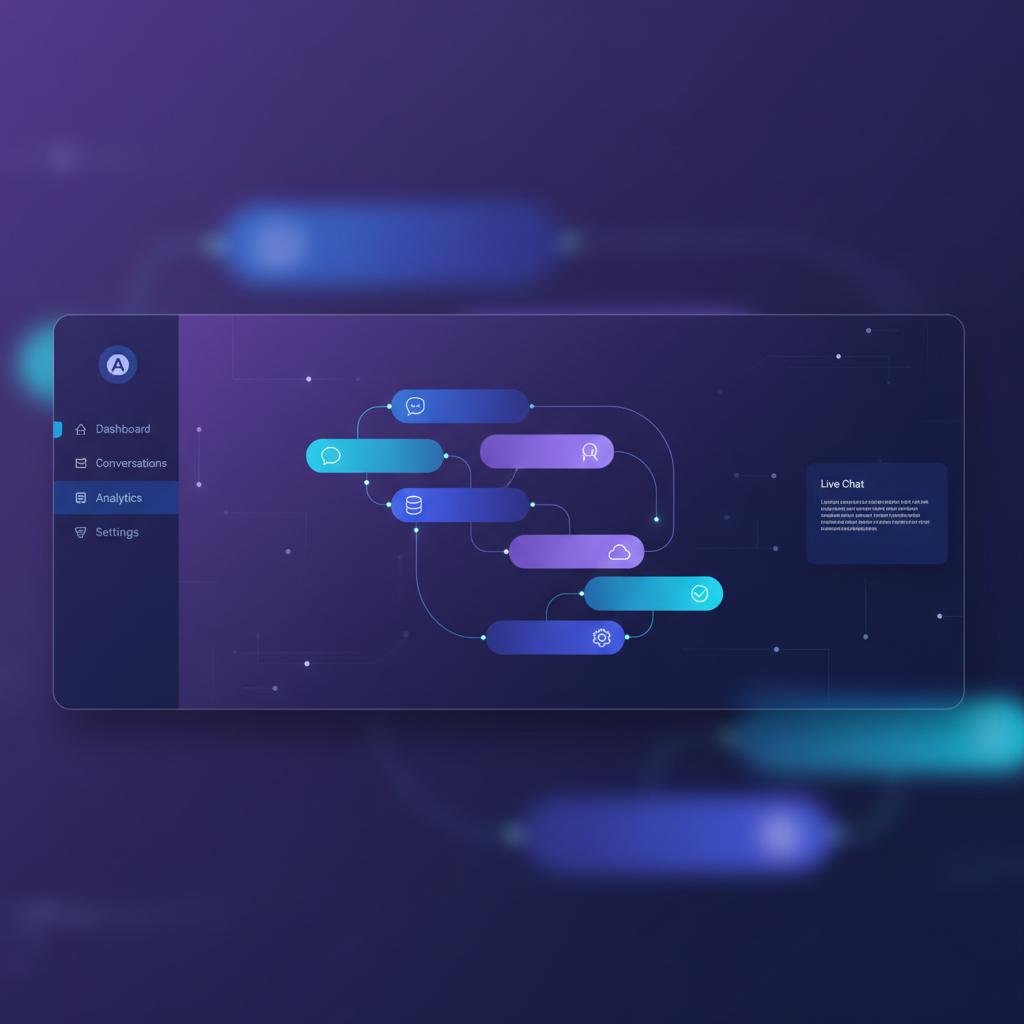 Ilustração técnica representando tecnologia relacionado a Guia Definitivo do Typebot: Crie Chatbots de Alta 