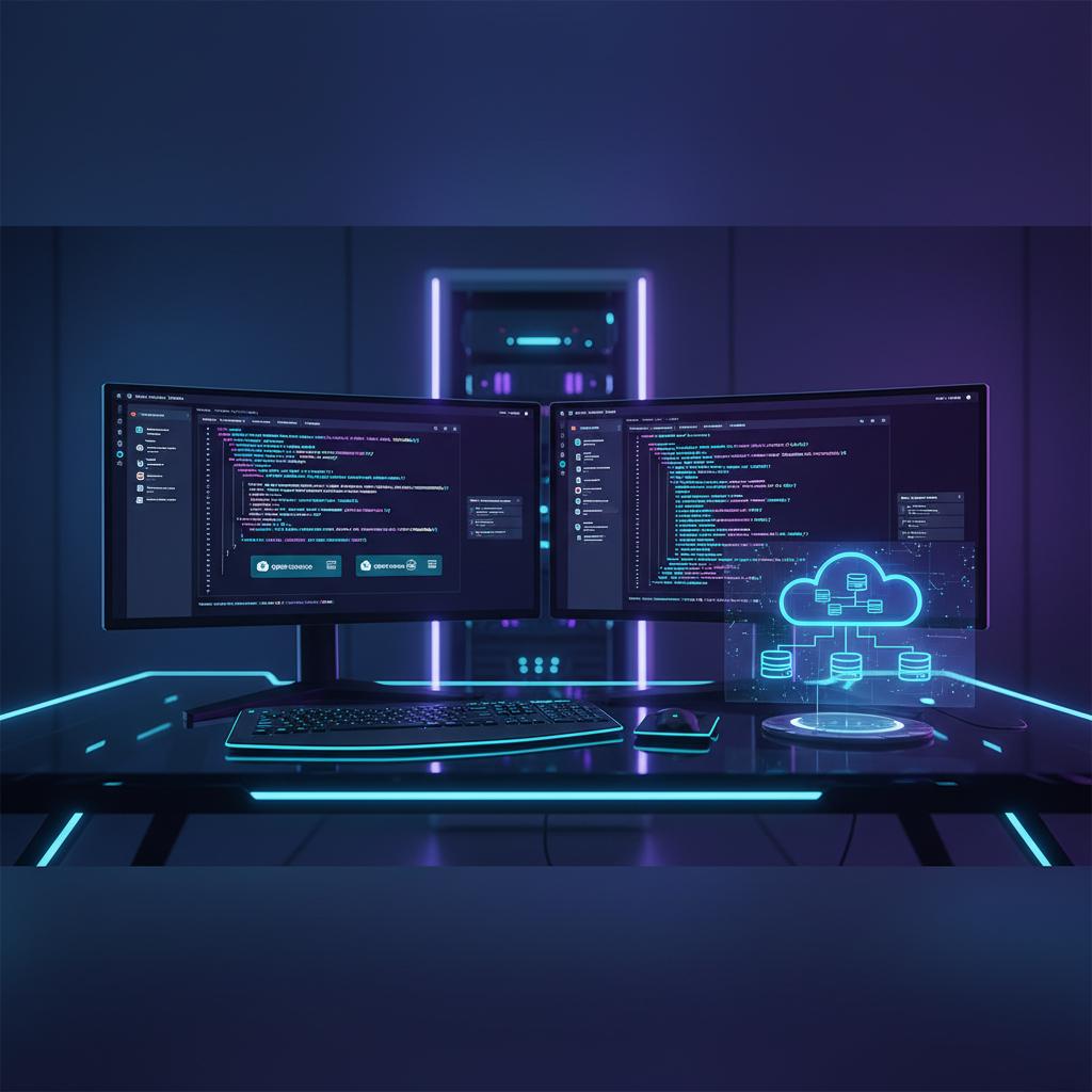 Ilustração técnica representando tecnologia relacionado a Guia Prático de Programação: Como Evoluir no Desen incluindo python