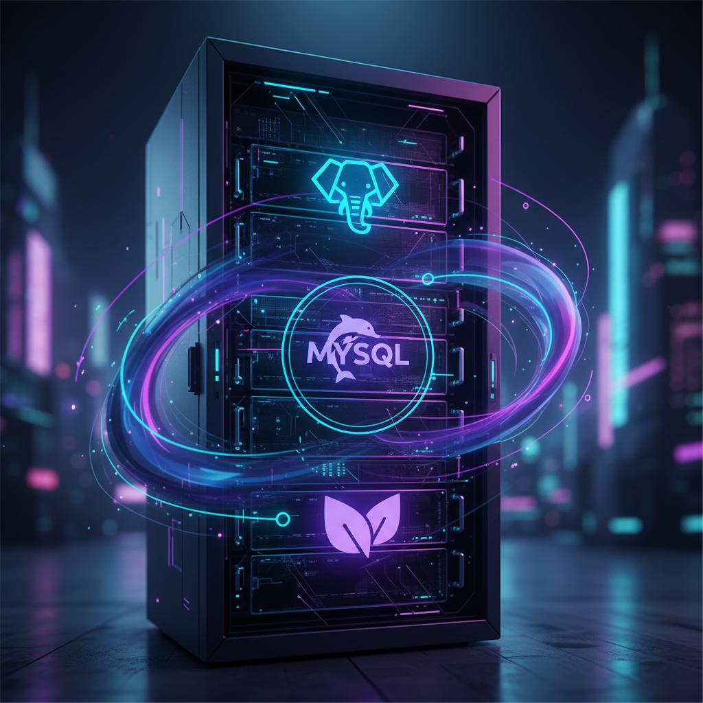 Ilustração técnica representando tecnologia relacionado a Qual o melhor banco de dados para seu projeto? Gui incluindo Pos...