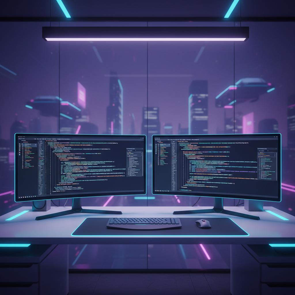 Ilustração técnica representando tecnologia relacionado a Guia de Programação 2026: Python, JavaScript e Dic