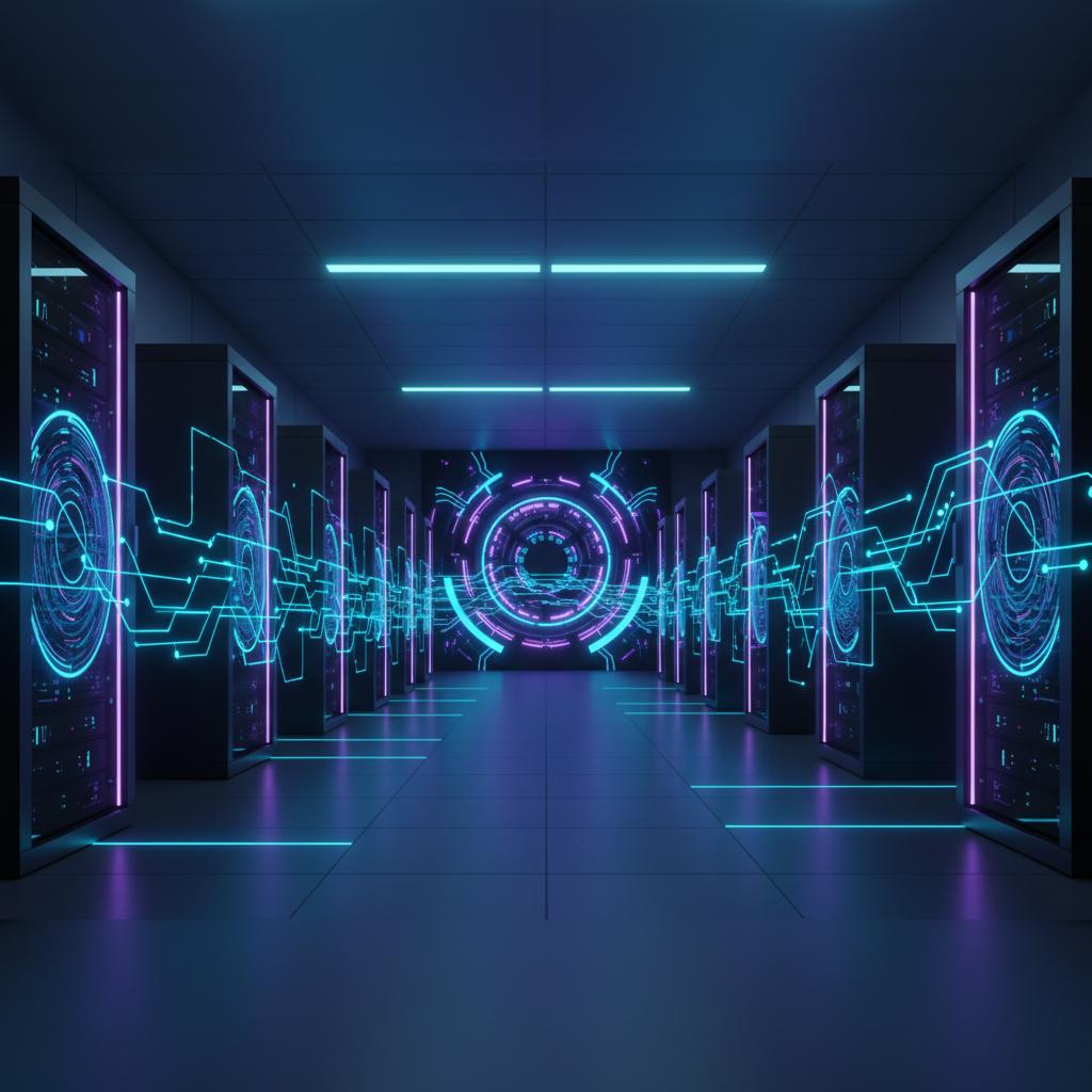 Ilustração técnica representando tecnologia relacionado a Guia de LLM: Como Implementar IA com OpenAI e Lang