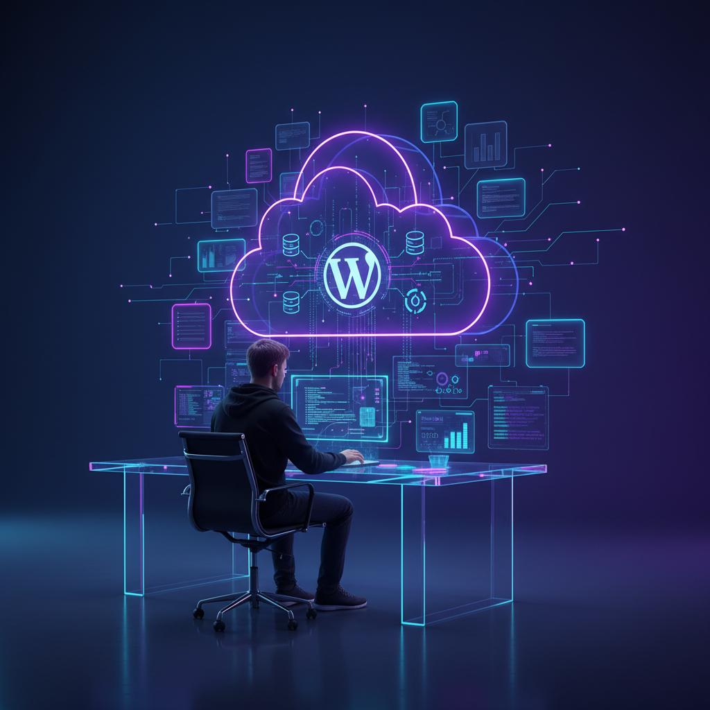 Ilustração técnica representando tecnologia relacionado a WordPress: Guia Definitivo de Alta Performance par incluindo CMS