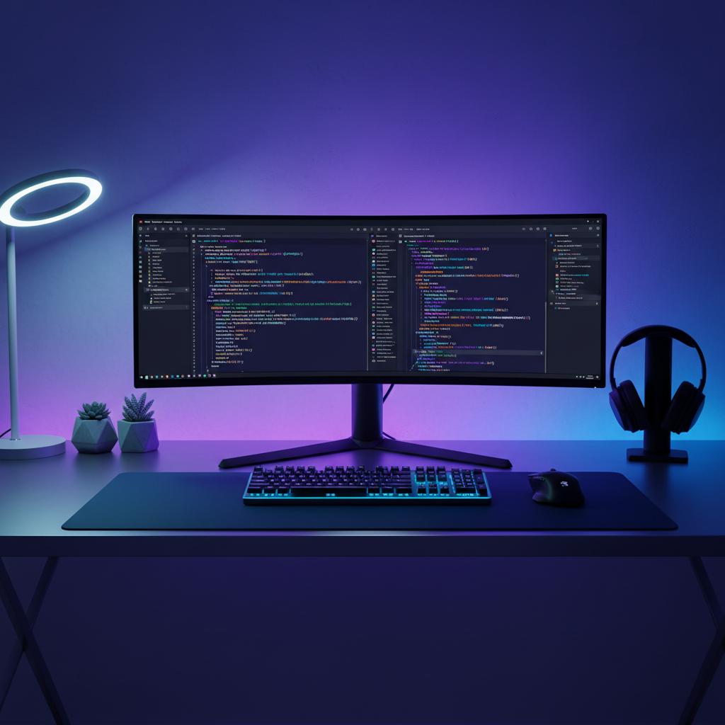 Ilustração técnica representando tecnologia relacionado a Guia de Programação 2026: Python, JavaScript e Dic