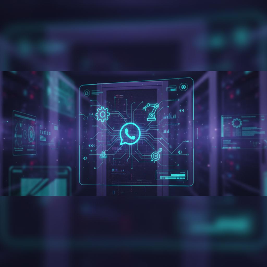 Ilustração técnica representando tecnologia relacionado a Guia Definitivo Evolution API: Automação WhatsApp  incluindo Wha...