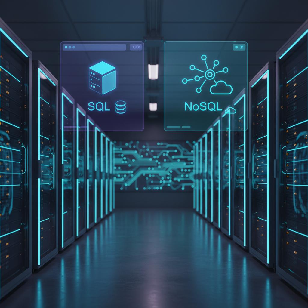 Ilustração técnica representando tecnologia relacionado a Qual Banco de Dados Escolher? Guia Técnico 2026 incluindo Postgr...