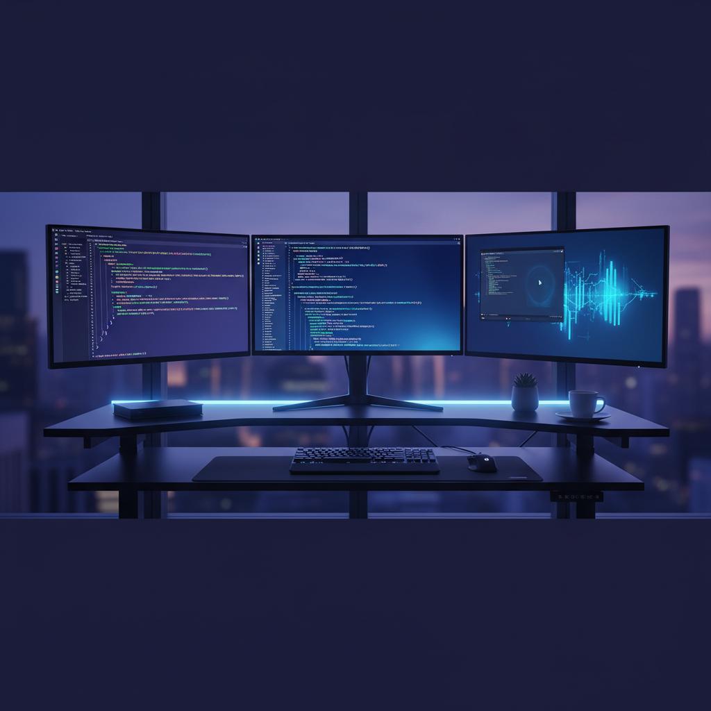 Ilustração técnica representando tecnologia relacionado a Guia Prático de Programação: Como Evoluir no Desen incluindo python