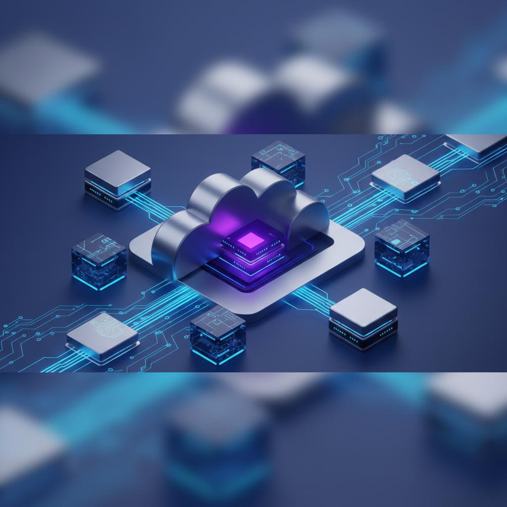 Ilustração técnica representando tecnologia relacionado a O que é VPS? Guia Definitivo sobre Servidor Virtua incluindo hos...