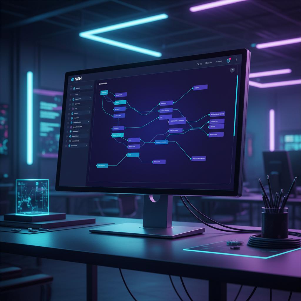 Ilustração técnica representando tecnologia relacionado a N8N: O Guia Definitivo para Automação de Workflows